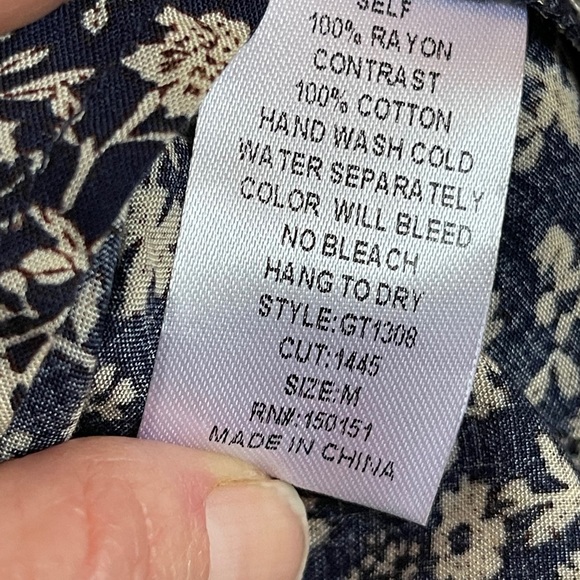 Ganji La Blue Rayon low babydoll Ruffle top - Picture 5 of 8